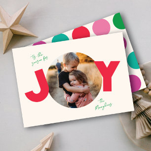 'Tis The Season For Joy Circle Photo Holiday Card