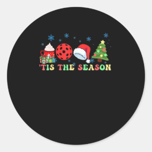 Tis The Season For Pickleball Iii Classic Round Sticker