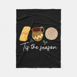 Tis The Season For Tamales Christmas Fun Mexican Fleece Blanket