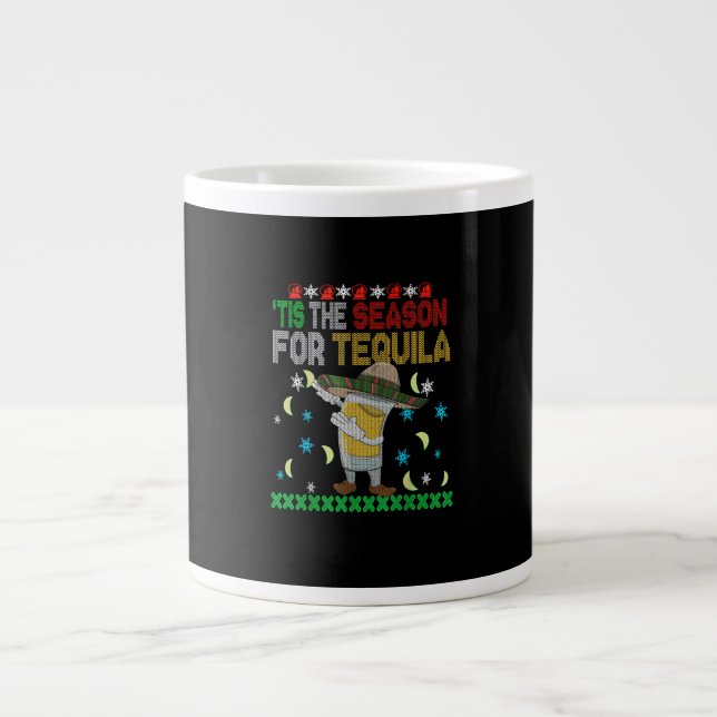 Tis The Season For Tequila Dabbing Large Coffee Mug (Front)