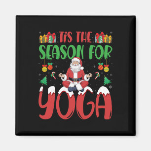 Tis The Season For Yoga Santa Meditation Xmas Chri Magnet