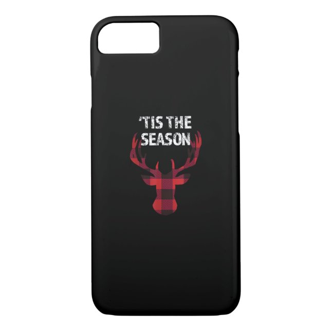 Tis The Season Funny Christmas Buck Deer Men Case-Mate iPhone Case (Back)