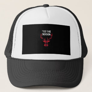 Tis The Season Funny Christmas Buck Deer Men Trucker Hat