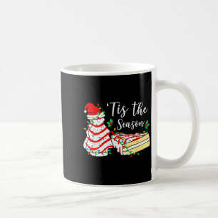 Tis The Season Funny Christmas Tree Snack Cake Xma Coffee Mug