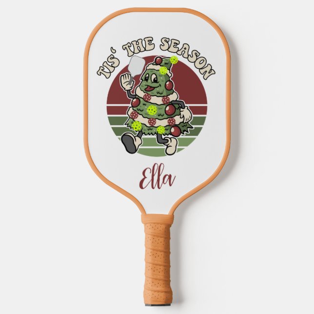 Tis' The Season. Funny Pickleball Saying Christmas Pickleball Paddle (Front)
