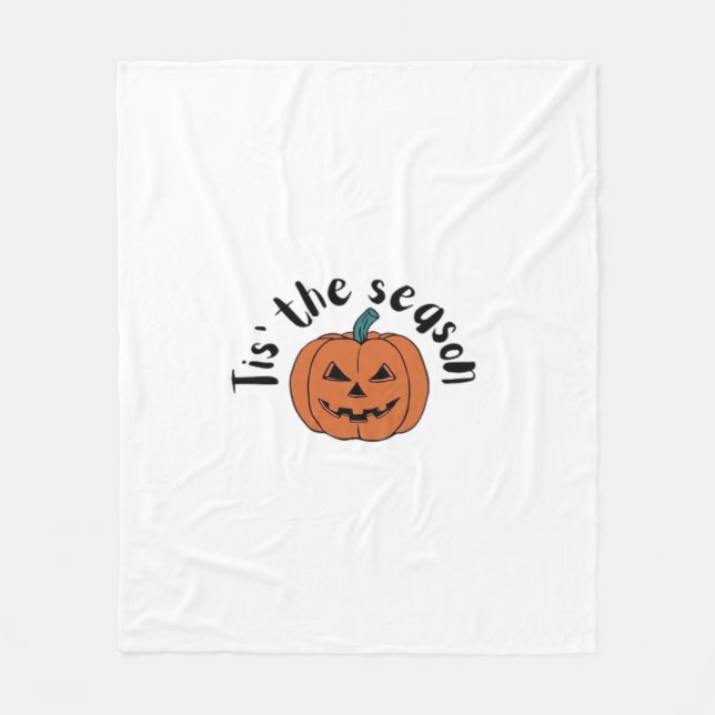 Tis The Season Funny Sloth Design Fleece Blanket (Front)
