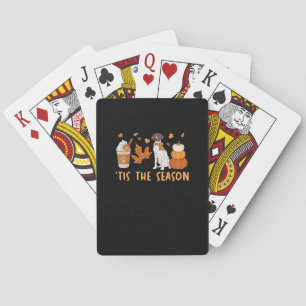 Tis The Season German Shorthaired Dog Fall Pumpkin Playing Cards