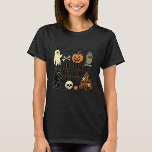Tis The Season Ghost Halloween Pumpkin Spooky Vibe T-Shirt