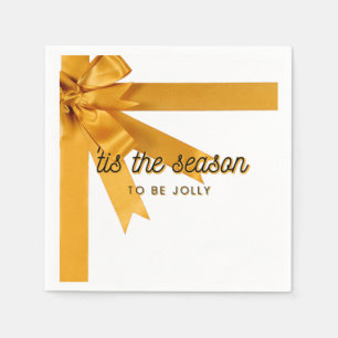 Tis The Season Gold 3 Ply Napkins