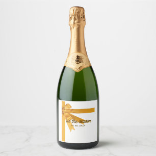 Tis The Season Gold Sparkling Wine Label