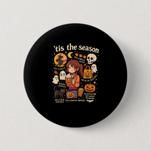 Tis The Season Halloween Anime Icons Fall Design 6 Cm Round Badge