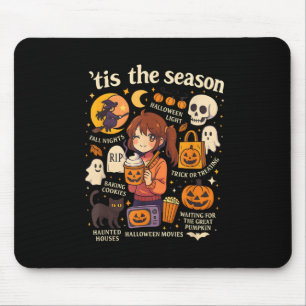 Tis The Season Halloween Anime Icons Fall Design  Mouse Pad