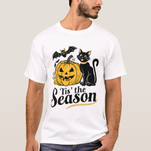 Tis The Season Halloween Bats Pumpkin Fall Funny C T-Shirt