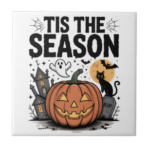 Tis the Season Halloween Ceramic Tile