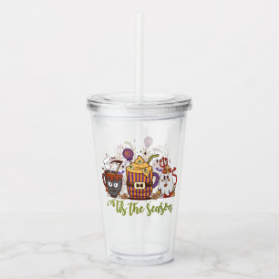 "Tis The Season Halloween Coffee Acrylic Tumbler
