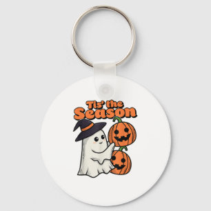 Tis The Season Halloween Costume Witch Hat Key Ring