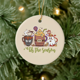 ‘Tis the Season Halloween Cup Trio Ceramic Ornament