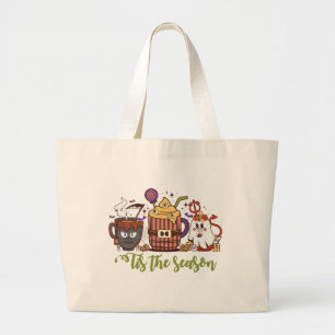 ‘Tis the Season Halloween Cup Trio Large Tote Bag