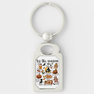 'Tis the season Halloween Doodles Key Ring