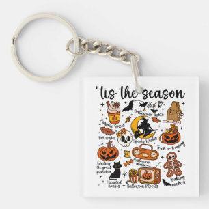 'Tis the season Halloween Doodles Key Ring