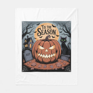 Tis the Season Halloween Fleece Blanket