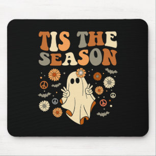 Tis the Season Halloween Ghost Outfit Costume Retr Mouse Pad