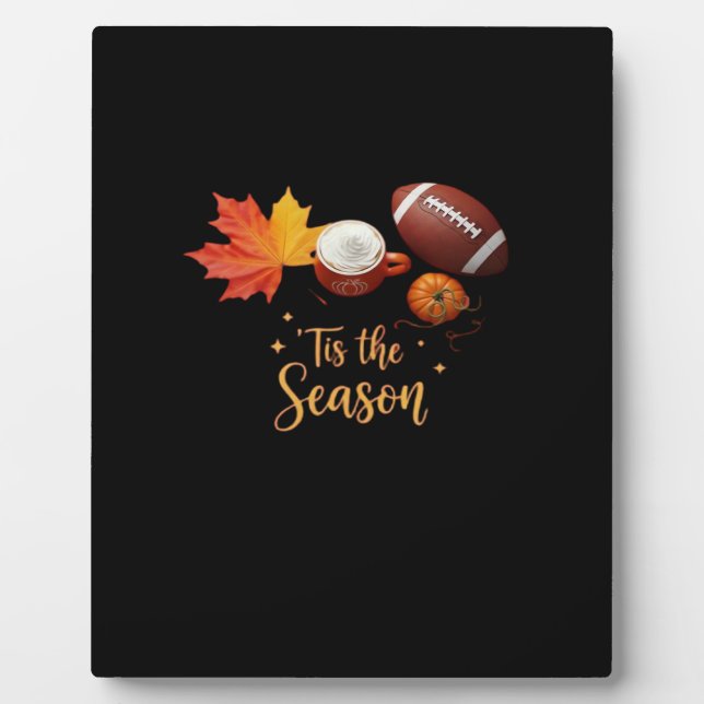 Tis The Season Halloween Retro Design Plaque (Front)