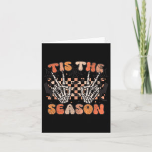 Tis The Season Halloween Skeleton Costume Retro Gr Card