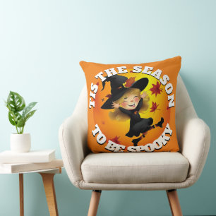 Tis the Season Happy Witch Cushion