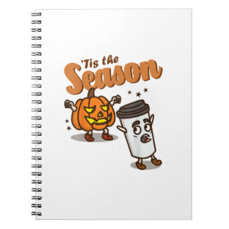 Tis The Season Hate Pumpkin Spice Latte Halloween  Notebook