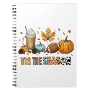 Tis the Season Herbstzeit mit Football und Kaffee Notebook