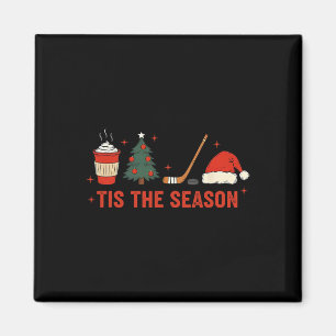 Tis The Season Hockey Christmas Magnet