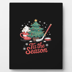 Tis The Season Hockey Coffee Tree Hockey Christmas Plaque