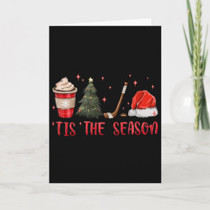 Tis The Season Hockey Coffee Xmas Tree Ice Hockey Card