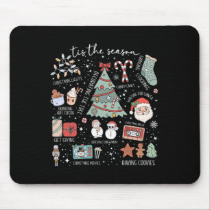 Tis The Season Hockey Coffee Xmas Tree Ice Hockey  Mouse Pad