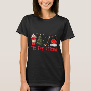Tis The Season Hockey Coffee Xmas Tree Ice Hockey  T-Shirt