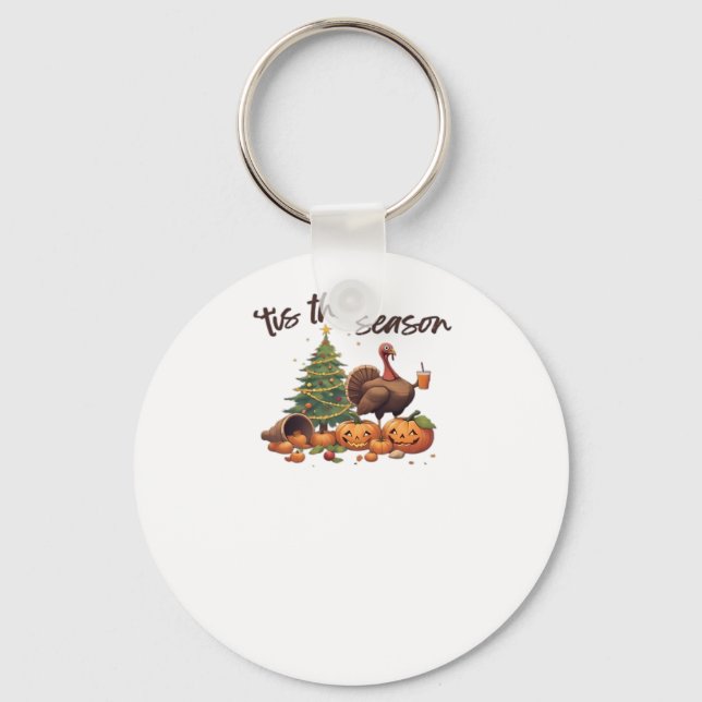 Tis The Season Holiday Mashup Key Ring (Front)