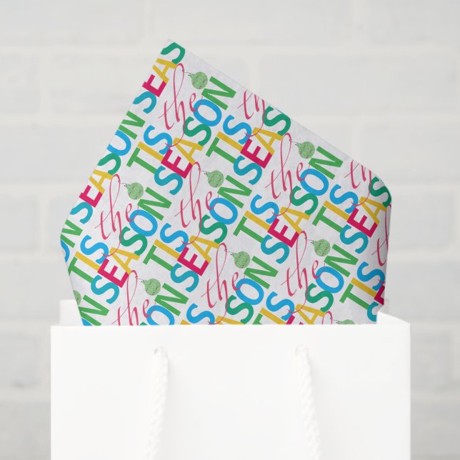 Tis the Season Holiday Tissue Paper (Gift Bag)