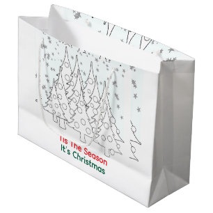 'Tis The Season It's Christmas Trees  Large Gift Bag