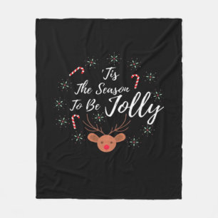 Tis The Season Jolly Fleece Blanket
