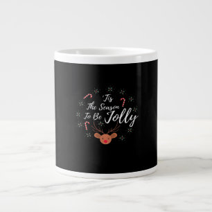 Tis The Season Jolly Large Coffee Mug
