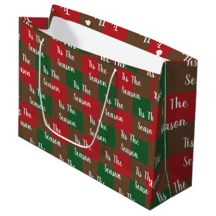 Tis The Season Large Holiday Gift Bag 