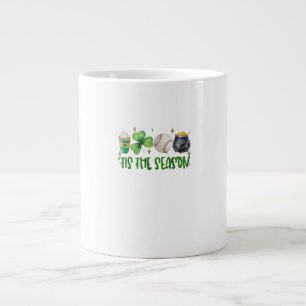 Tis The Season Latte Patricks Day Baseball Large Coffee Mug