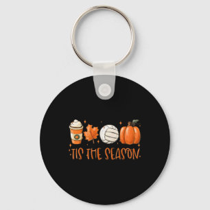 Tis The Season Latte Pumpkin Fall Thanksgiving Vol Key Ring