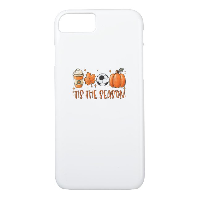 Tis The Season Leaf Latte Autumn Football Case-Mate iPhone Case (Back)