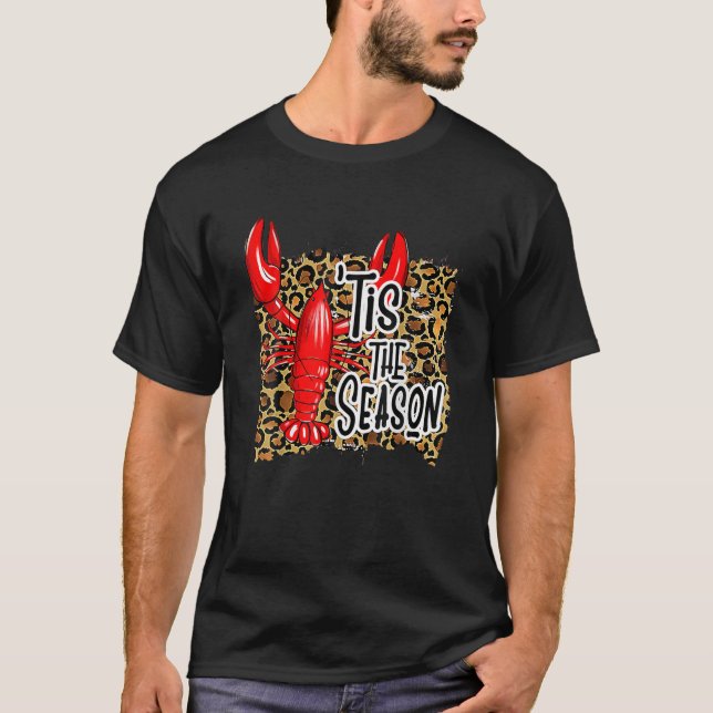 Tis The Season Leopard Carnival Festival Crawfish T-Shirt (Front)