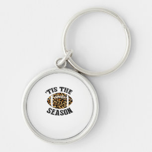 Tis The Season Leopard Football Season Game Day Key Ring
