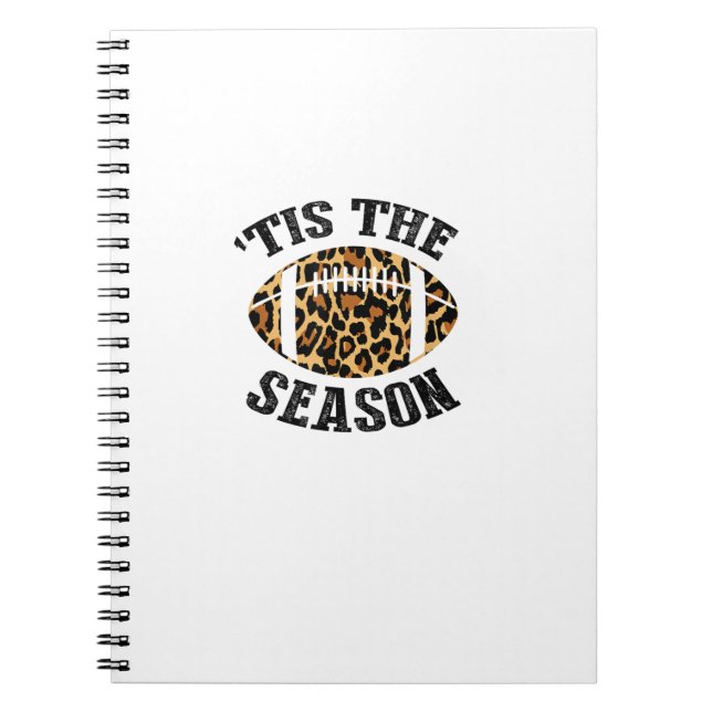 Tis The Season Leopard Football Season Game Day Notebook (Front)