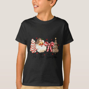 Tis The Season Leopard Tree Santa Christmas Coquet T-Shirt