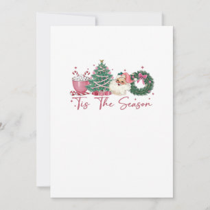 Tis The Season Merry Christmas Cute Xmas Coffee Ch Holiday Card